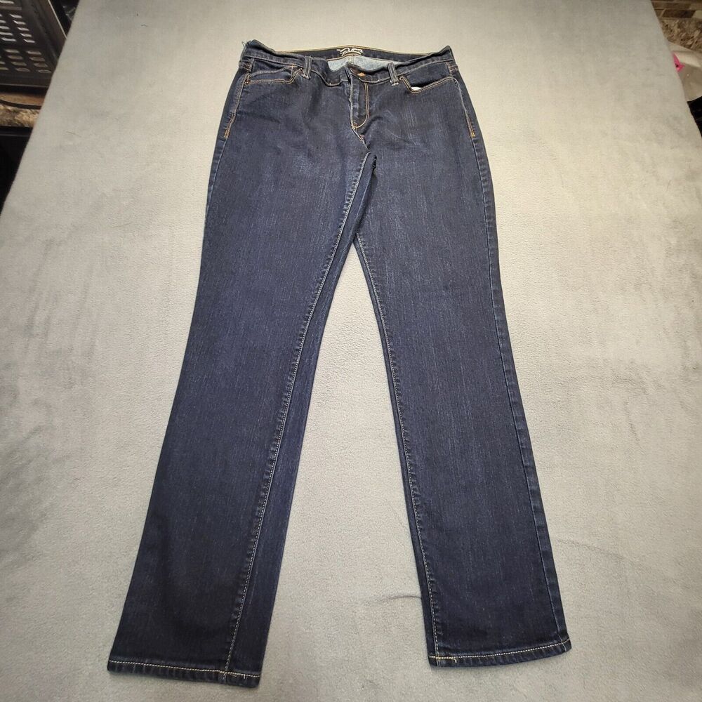 Old Navy Jeans Womens Size 10 Blue The Flirt Straight Leg Distressed Denim
